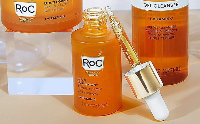 RoC Multi Correxion Revive + Glow 10% Active Vitamin C Serum for Face