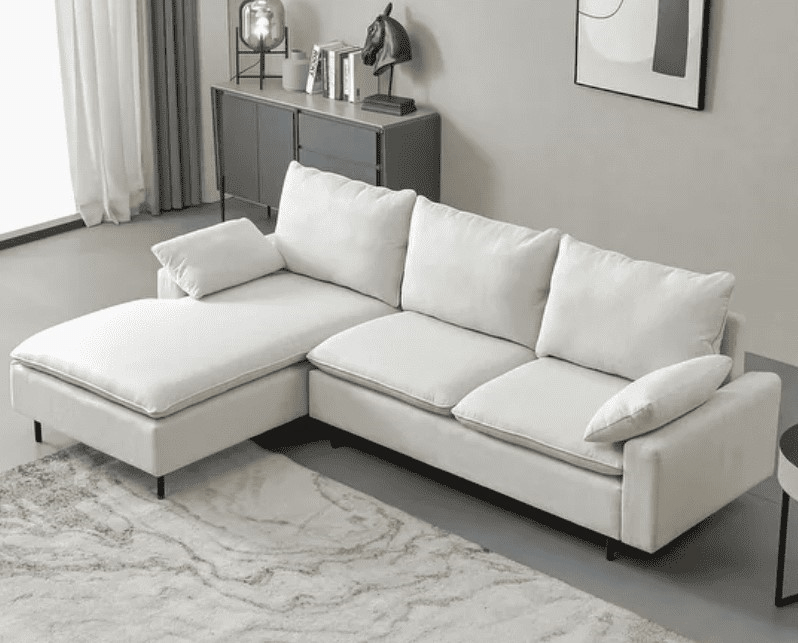 L-Shaped Sectional Sofa Lounge Chaise Couch by Bed Bath and Beyond 