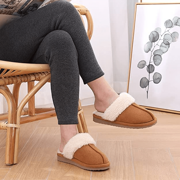 Women’s Fuzzy Memory Foam Slippers by Litfun