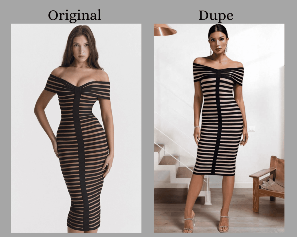 Shein Striped Off Shoulder Bodycon Dress