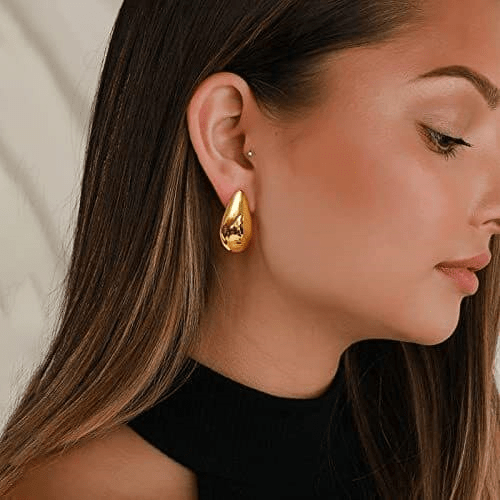 Muyan Gold Long Waterdrop Earring