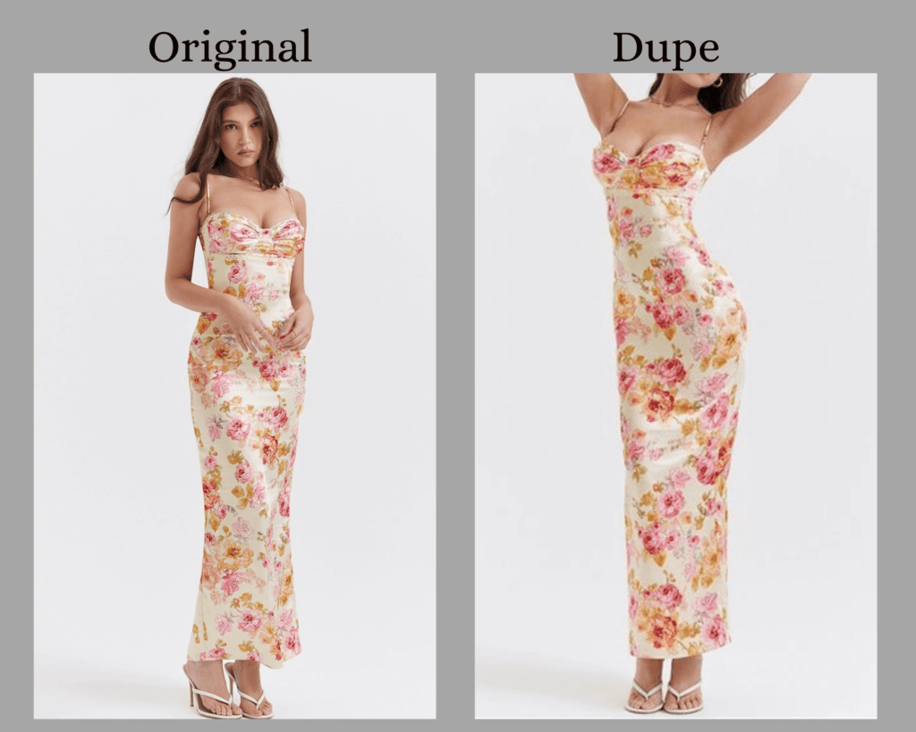 YesStyle Femme Cradle Spaghetti Strap Floral Midi Bodycon Dress